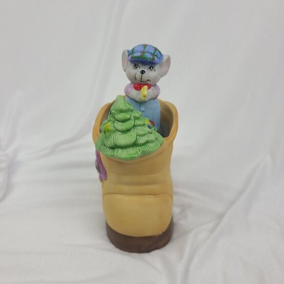 Jasco Mouse Music Box Plays Deck the Halls Hand Painted Tested WORKS - Picture 5 of 16